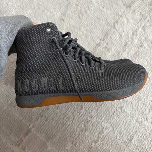 NOBULL Shoes - NOBULL grey gum high-top trainers